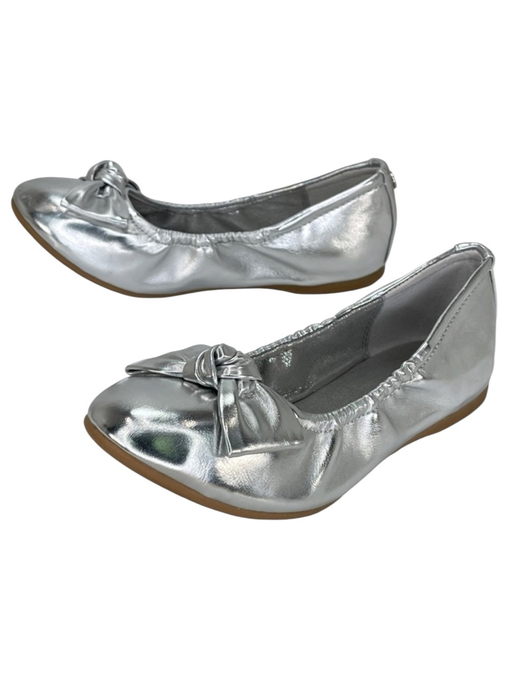 Nina Karla Silver Metallic Little Girl’s Ballet Flats Size 1M